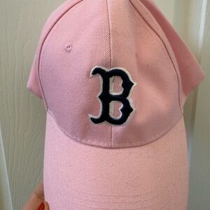 Pink Cap with Embroidered Letter